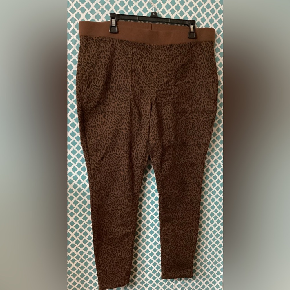 No Boundaries Womens Leggings Animal Print Brown Size XXL
